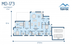 MD-179 házterv alaprajz 173 m2