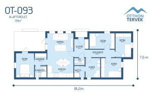 OT-093 házterv alaprajz 93 m2